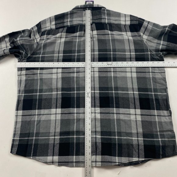 NEW Lot of 2 Woolrich Flannel Shirt Men's 3XL Granite Plaid Deep Navy Plaid - Picture 13 of 15